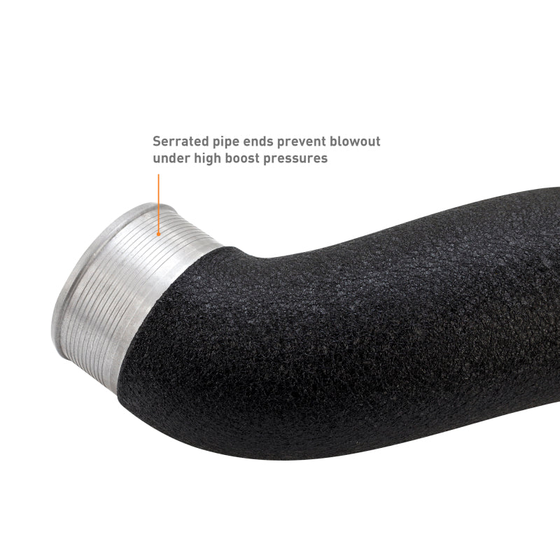 Mishimoto 2024+ Ford Mustang EcoBoost Charge Pipes - Wrinkle Black Intercooler Pipe Kits Mishimoto