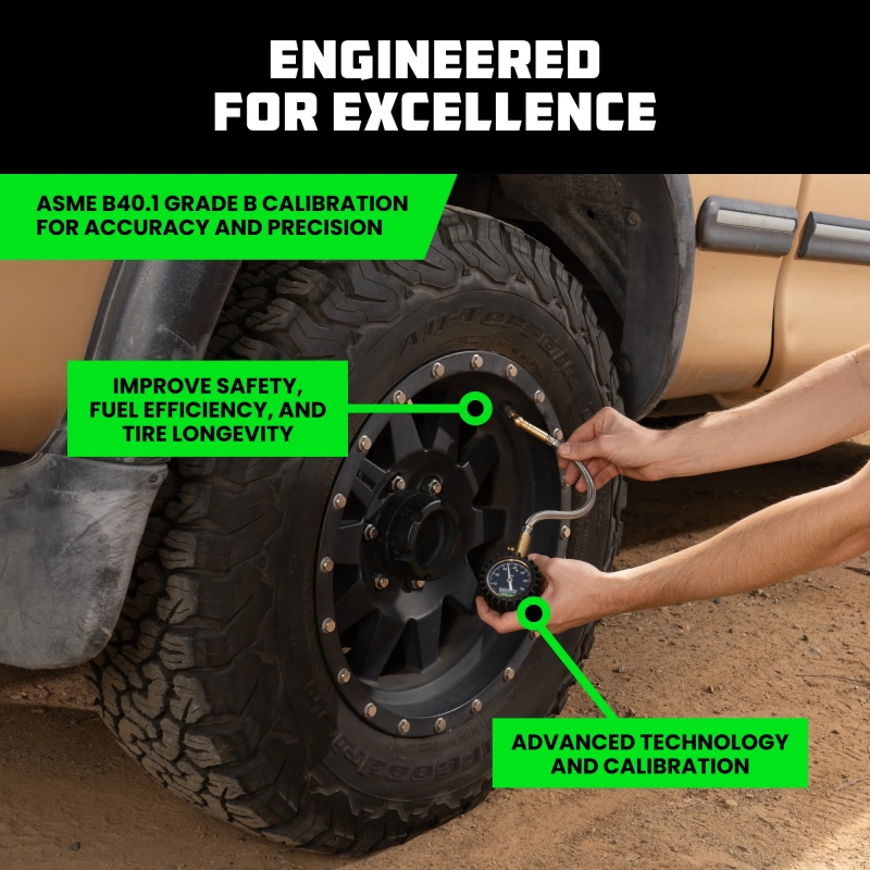 Rhino USA 75 Psi Analog Heavy Duty Tire Pressure Gauge Gauges Rhino USA