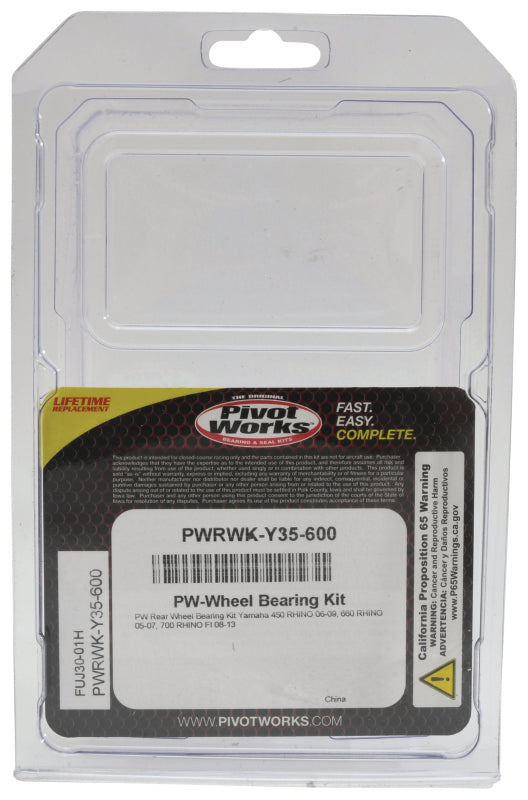 Pivot Works 06-09 Yamaha 450 RHINO - Rear Wheel Bearing Kit Wheel Bearings Pivot Works