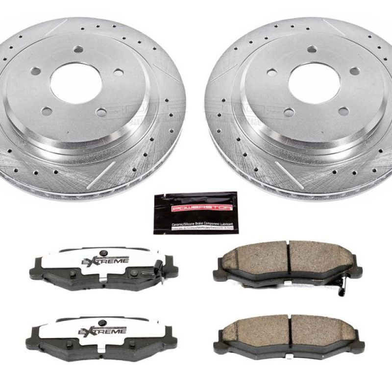 Power Stop 04-09 Cadillac XLR Rear Z26 Street Warrior Brake Kit Brake Kits - Performance D&S PowerStop