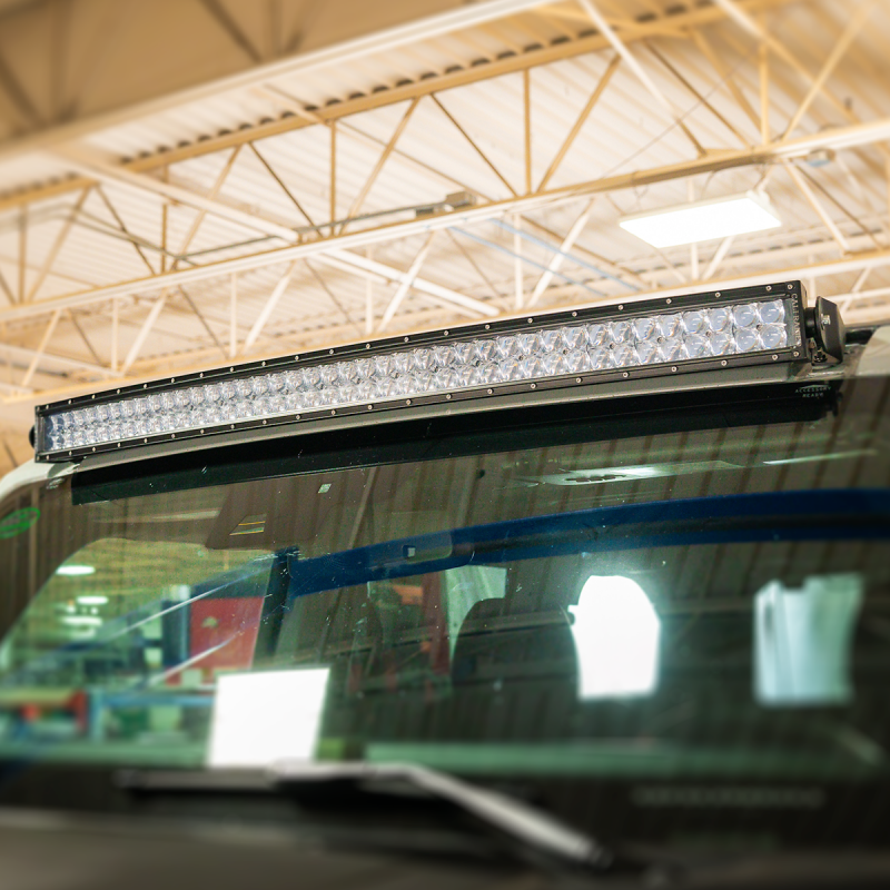 Cali Raised 2021+ Ford Raptor Roof Light Bar Mounting Kit - 5D Optic Osram 42 Inch Dual Row Curved Light Mounts Cali Raised LED