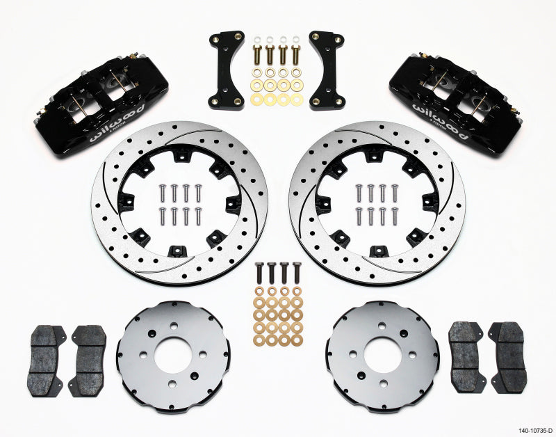 Wilwood Dynapro 6 Front Hat Kit 12.19in Drilled 94-01 Honda/Acura w/262mm Disc Big Brake Kits Wilwood