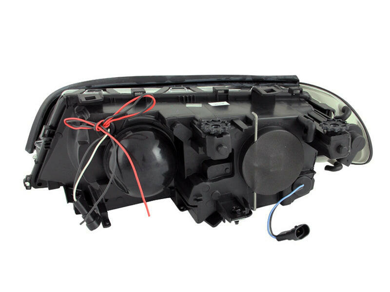 ANZO 2000-2003 BMW 3 Series E46 Projector Headlights w/ Halo Black Headlights ANZO