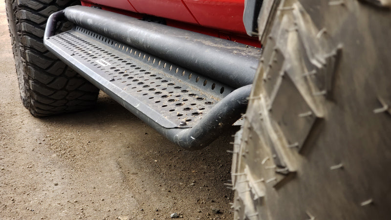 Go Rhino 22-24 Toyota Tundra Double-Cab Dominator Xtreme D1 SideSteps (incl. Brackets) - Black Side Steps Go Rhino