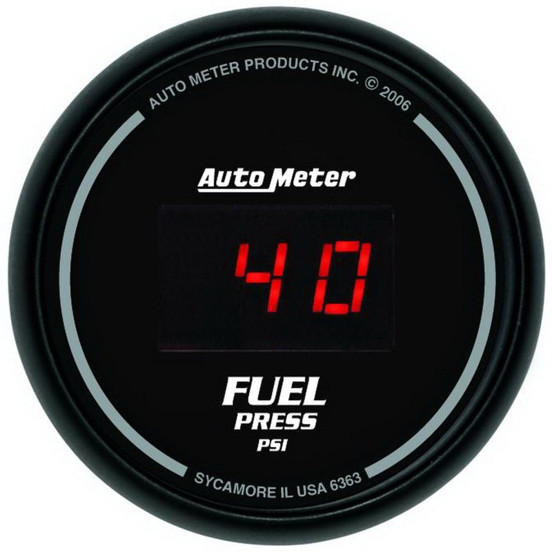 Autometer Z Series 52mm Black Digital 5-100 PSI Fuel Pressure Gauge Gauges AutoMeter
