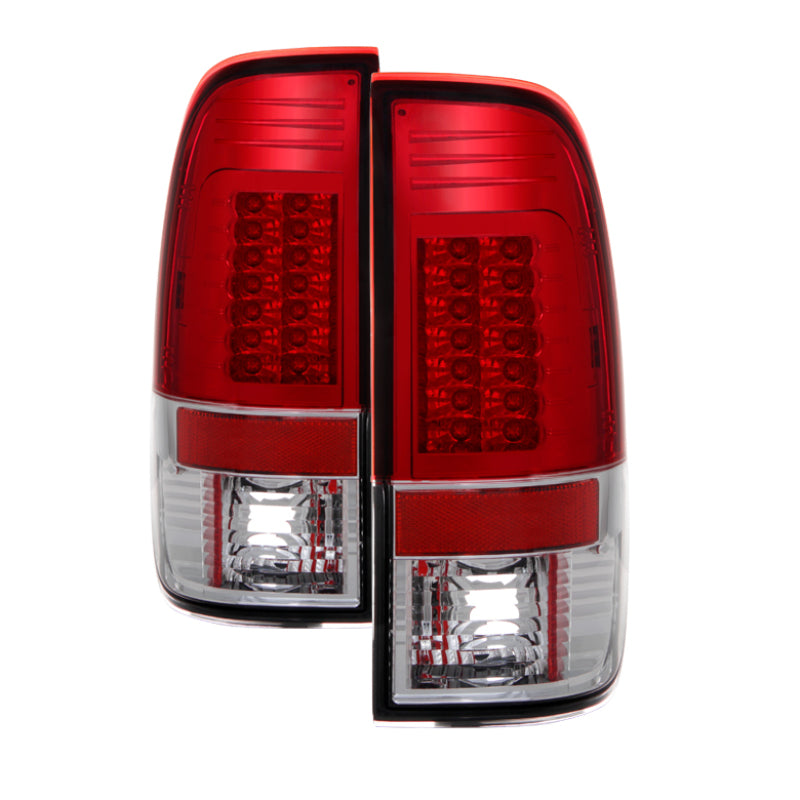 Spyder Ford F150 Styleside 97-03/F250 Version 2 LED Tail Lights Red Clear ALT-YD-FF15097-LED-G2-RC Tail Lights SPYDER