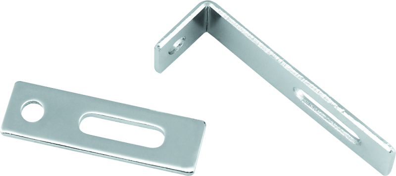 Bikers Choice Flat Chrome Exhaust Support Bracket 7/8 X 3 Inch Universal Custom Exhaust Hardware Bikers Choice