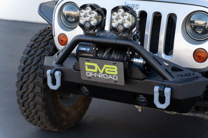 DV8 Offroad Fairlead Mounted Flip-Up License Plate Bracket License Plate Relocation DV8 Offroad