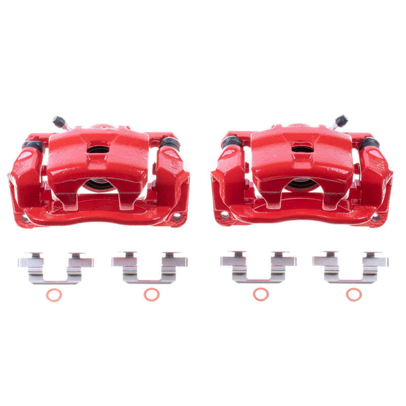 Power Stop 05-09 Subaru Legacy Rear Red Calipers w/Brackets - Pair Brake Calipers - Perf PowerStop