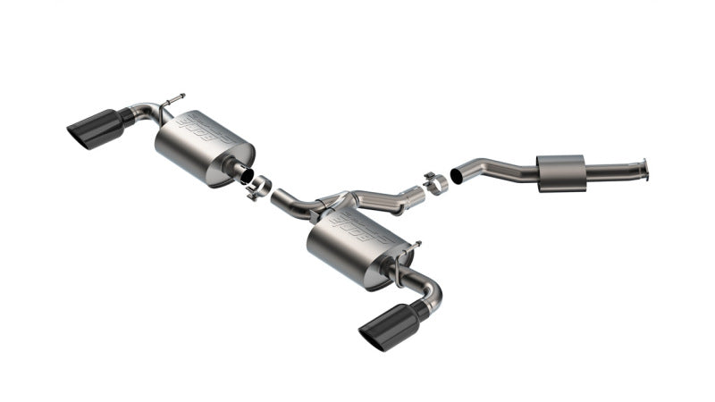 Borla 19-25 Toyota RAV4 Hybrid 2.25 S-Type Cat Back Exhaust - Black Chrome Catback Borla
