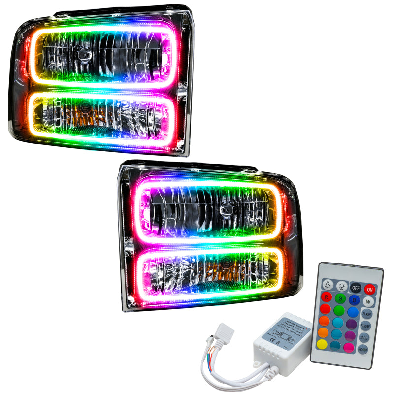 Oracle 05-07 Ford F-250/350 SMD HL - Chrome - ColorSHIFT w/ Simple Controller Headlights ORACLE Lighting