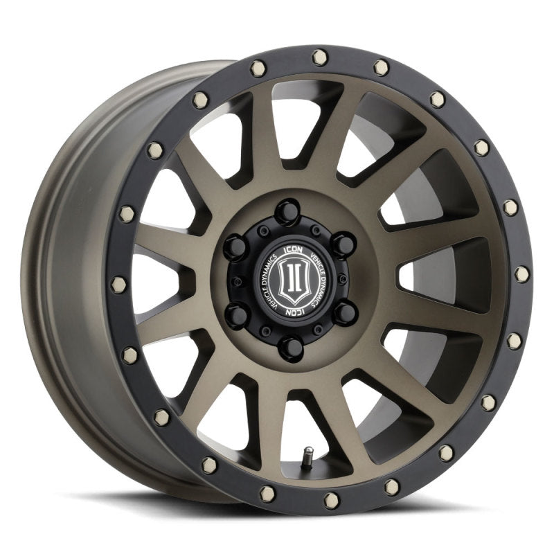 ICON Compression 17x8.5 6x135 6mm Offset 5in BS 87.1mm Bore Bronze Wheel Wheels - Cast ICON