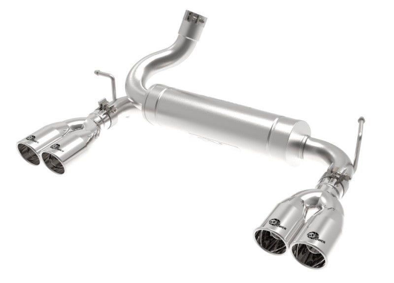 aFe Vulcan Series 2.5in 304 SS Axle-Back Exhaust Polished 07-18 Jeep Wrangler (JK) V6-3.6/3.8L Axle Back aFe