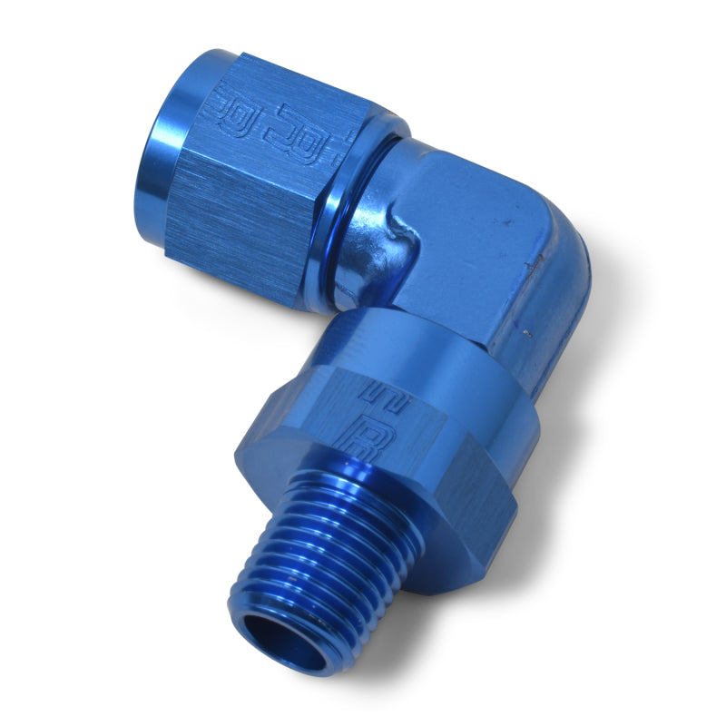 Russell Performance -8 AN 90 Degree Female to Male 1/2in Swivel NPT Fitting Fittings Russell