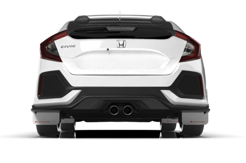 Rally Armor 17-21 Honda Civic Sport/Sport Touring White UR Mud Flap w/Red Logo Mud Flaps Rally Armor