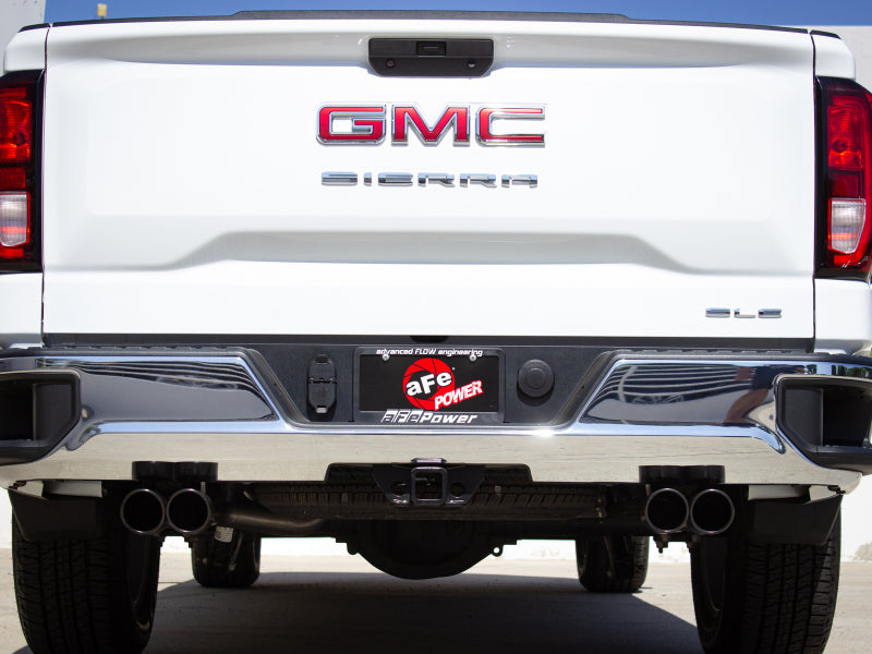 aFe Vulcan Series 3-2.5in 304SS Exhaust Cat-Back w/Blk Tips 2019 GM Silverado/Sierra 1500 L4-2.7L(t) Catback aFe