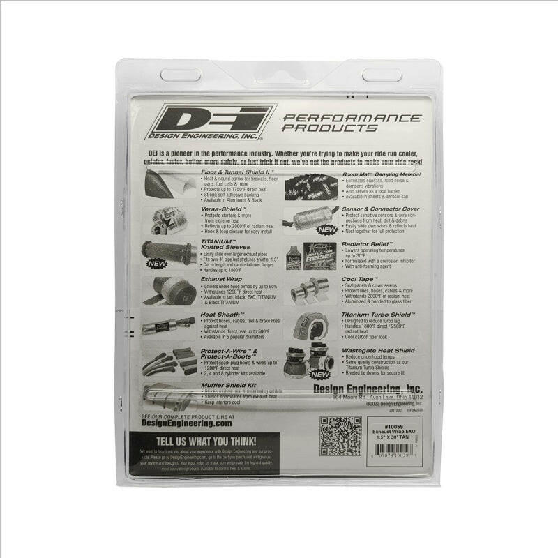 DEI Exhaust Wrap 1.5in x 30ft - EXO - Tan Exhaust Wrap DEI