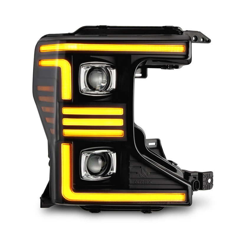 AlphaRex 20-22 Ford F150 Pro-Series Projector Headlights Black w/ Activation Light / Seq. Sig. / DRL Headlights AlphaRex