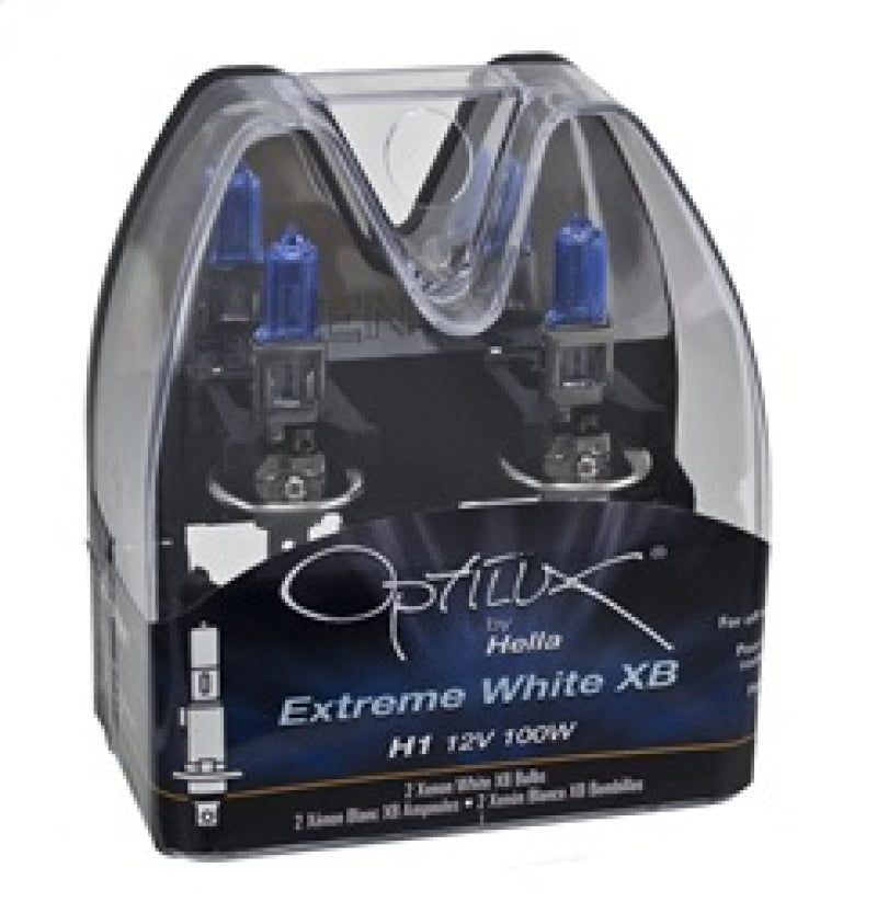 Hella Optilux H1 100W XB Extreme White Bulbs (Pair) Bulbs Hella