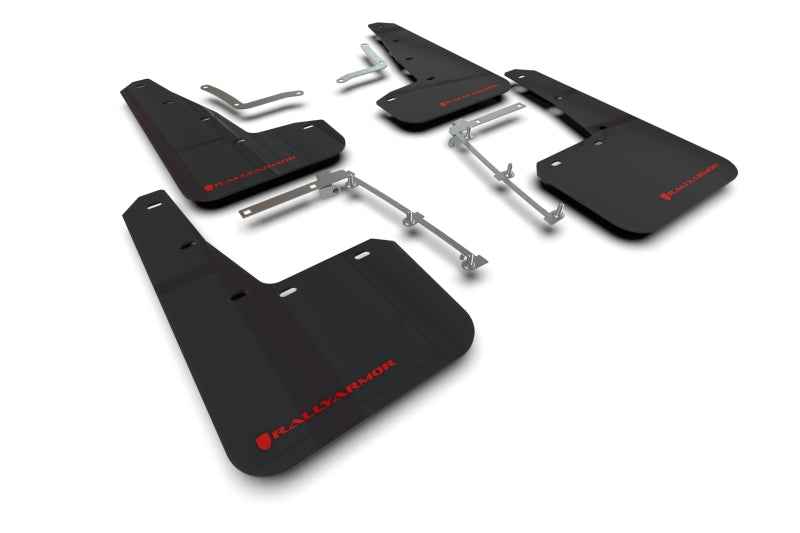 Rally Armor 20-25 Toyota GR Yaris Black Mud Flap w/Red Logo Mud Flaps Rally Armor