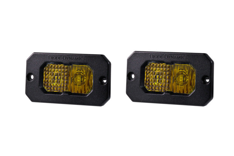 Diode Dynamics Stage Series 2in LED Pod Sport - Yellow Combo Flush ABL (Pair) Light Accessories and Wiring Diode Dynamics