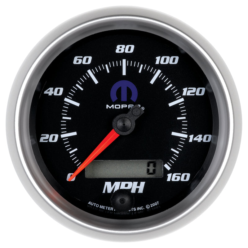 Autometer Mopar 3-3/8in 160 MPH Electric Programmable Speedometer Gauge - Black Gauges AutoMeter