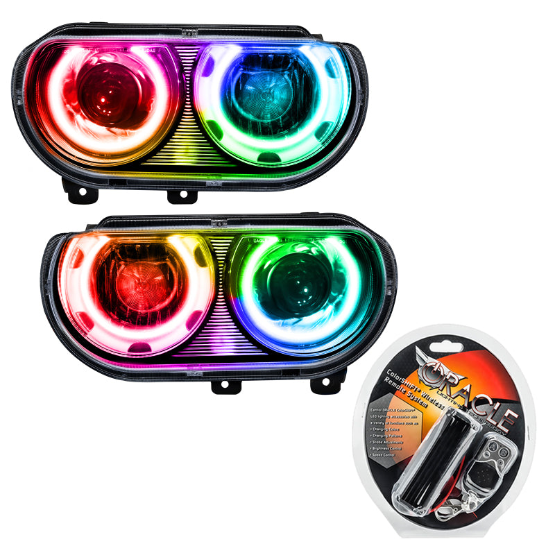 Oracle 08-14 Dodge Challenger SMD HL (HID Style) - ColorSHIFT Headlights ORACLE Lighting