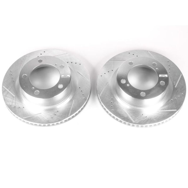 Power Stop 08-11 Lexus LX570 Front Evolution Drilled & Slotted Rotors - Pair Brake Rotors - Slot & Drilled PowerStop