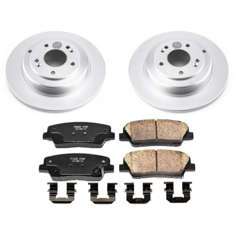 Power Stop 10-16 Hyundai Genesis Coupe Rear Z17 Evolution Geomet Coated Brake Kit Brake Kits - Performance Blank PowerStop