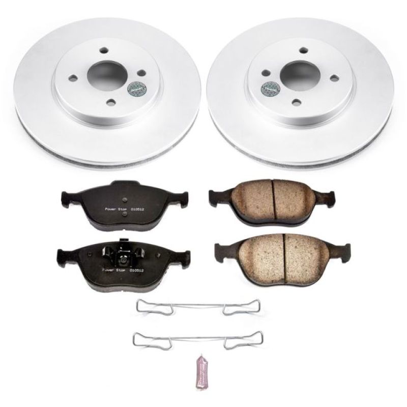 Power Stop 02-04 Ford Focus Front Z17 Evolution Geomet Coated Brake Kit Brake Kits - Performance Blank PowerStop