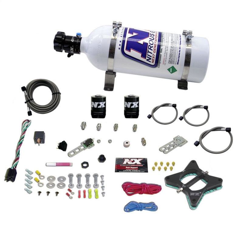 Nitrous Express 96-04 Ford Mustang 4.6L 2 Valve Nitrous Plate Kit w/5lb Bottle Nitrous Systems Nitrous Express