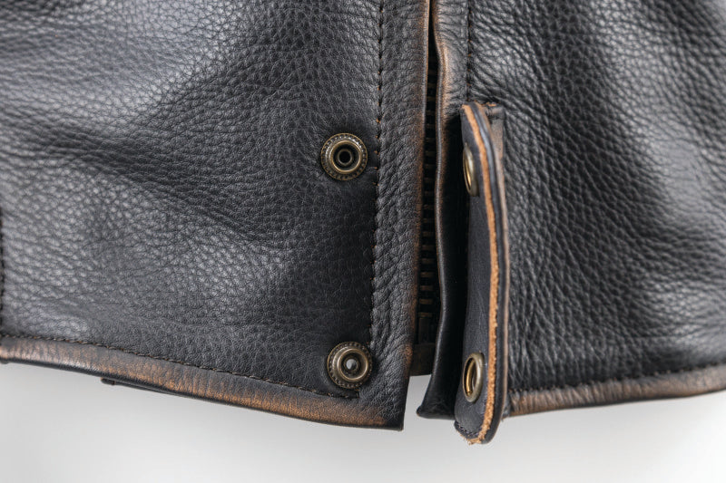 Kuryakyn Leather By River Road Dame Vintage Leather Jacket Black Womens - Small Jackets - Leather Kuryakyn