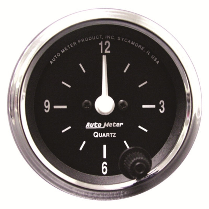 Autometer Cobra 2 1/16in 12HR Analog Clock Gauge Gauges AutoMeter