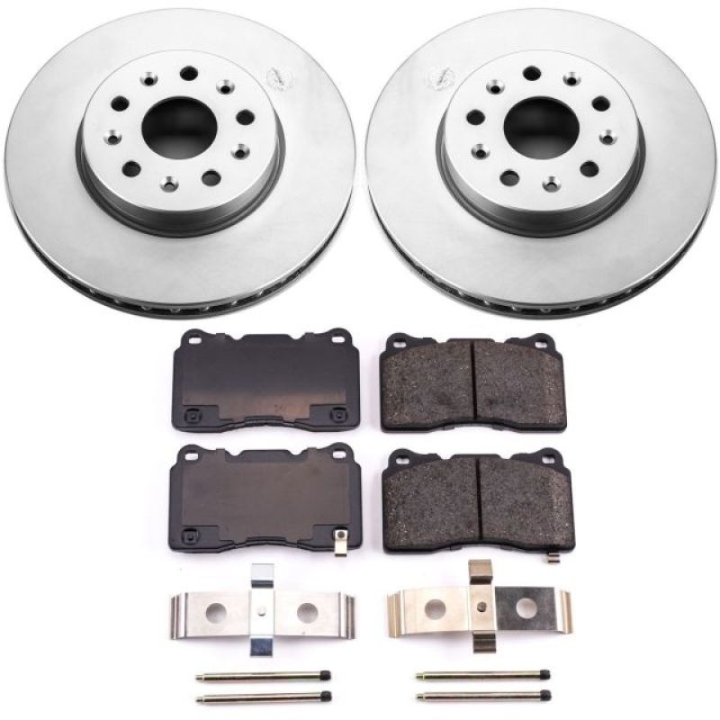 Power Stop 14-18 Cadillac CTS Front Z17 Evolution Geomet Coated Brake Kit Brake Kits - Performance Blank PowerStop