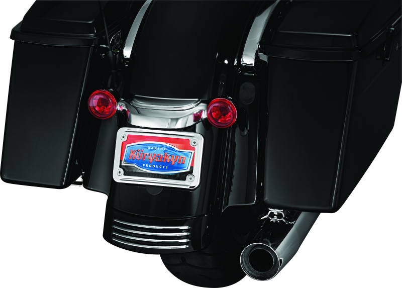 Kuryakyn Curved License Plate Mount Chrome License Plate Relocation Kuryakyn