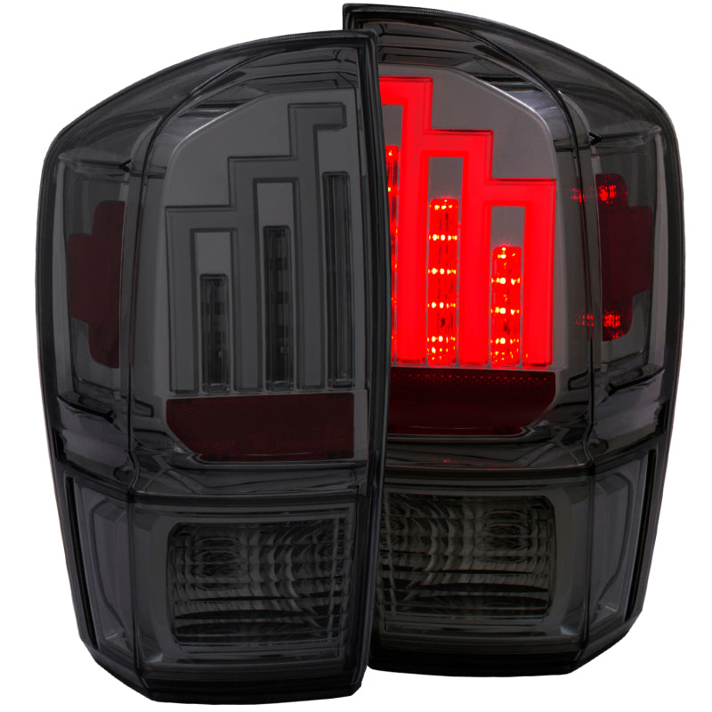 ANZO 2016-2017 Toyota Tacoma LED Taillights Smoke Tail Lights ANZO