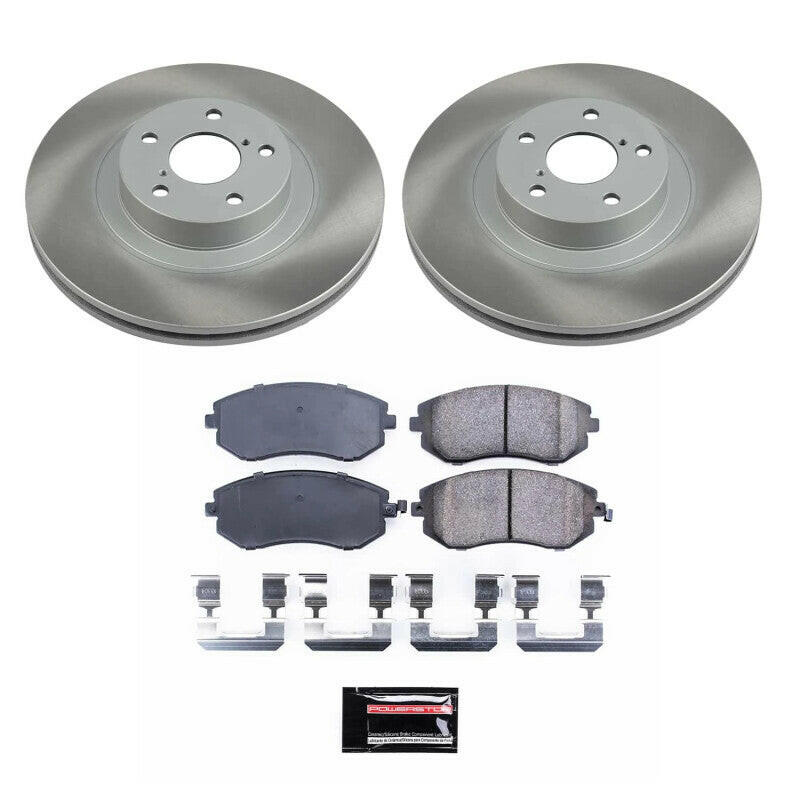 Power Stop 05-12 Subaru Outback Front Semi-Coated Rotor Kit Brake Kits - Performance Blank PowerStop
