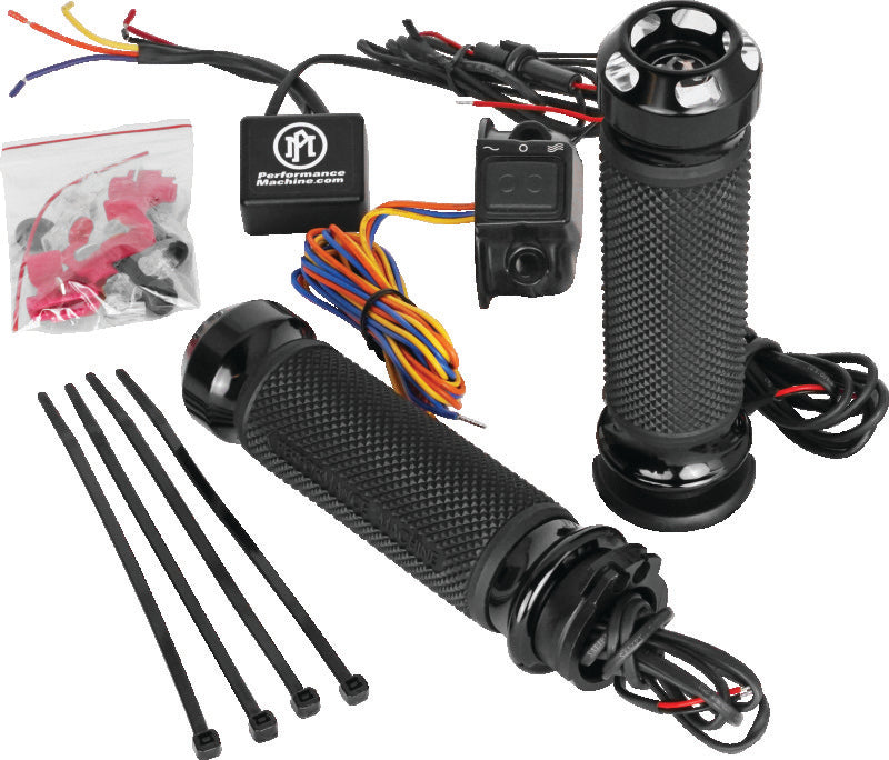 Performance Machine FLHX Cable Apex Heated Grips - Contrast Cut Grips Performance Machine