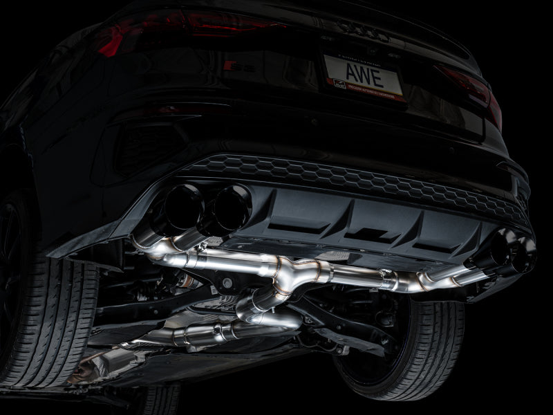 AWE 22-24 Audi 8Y S3 Track Edition Exhaust - Diamond Black Tips Catback AWE Tuning