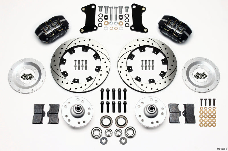 Wilwood Dynapro Dust-Boot Front Kit 12.19in Drilled 67-69 Camaro 64-72 Nova Chevelle Big Brake Kits Wilwood