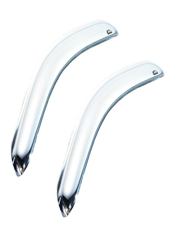 AVS 07-13 Chevy Silverado 1500 Standard Cab Outside Mount Front Window Ventvisor 2pc - Chrome Wind Deflectors AVS