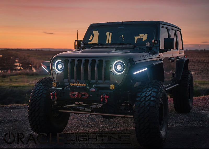 Oracle Oculus Bi-LED Projector Headlights for Jeep JL/Gladiator JT - Matte Blk - 5500K Headlights ORACLE Lighting