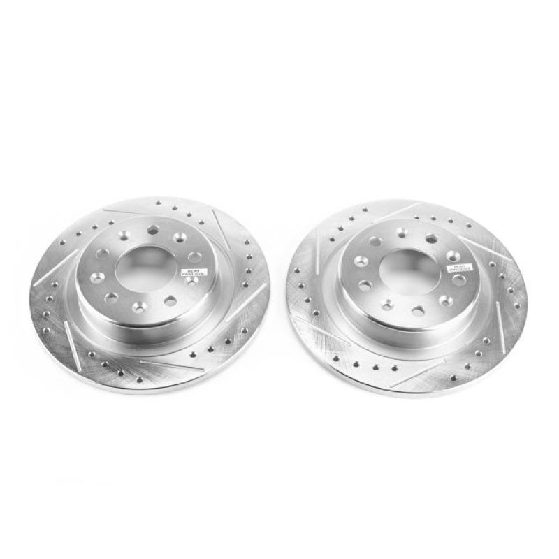 Power Stop 2018 Buick Envision Rear Evolution Drilled & Slotted Rotors - Pair Brake Rotors - Slot & Drilled PowerStop