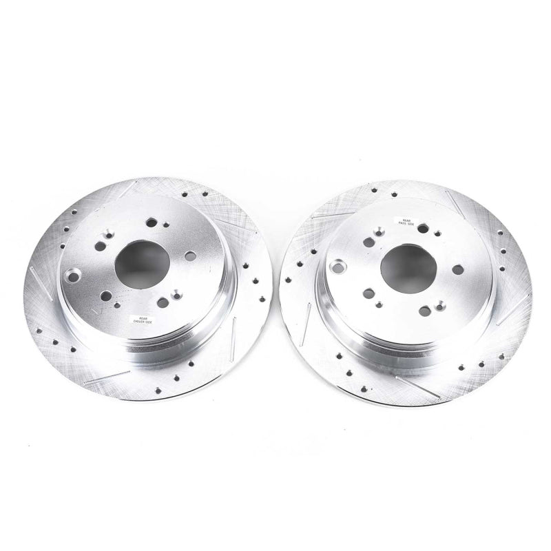 Power Stop 07-18 Acura RDX Rear Evolution Drilled & Slotted Rotors - Pair Brake Rotors - Slot & Drilled PowerStop