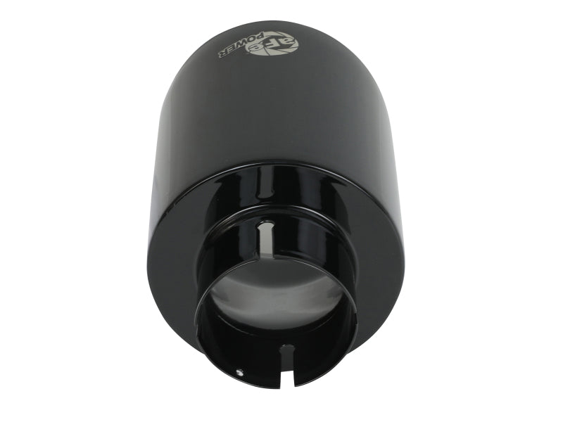 aFe Takeda 409 SS Clamp-On Exhaust Tip 2.5in. Inlet / 4.5in. Outlet / 7in. L - Black Tips aFe