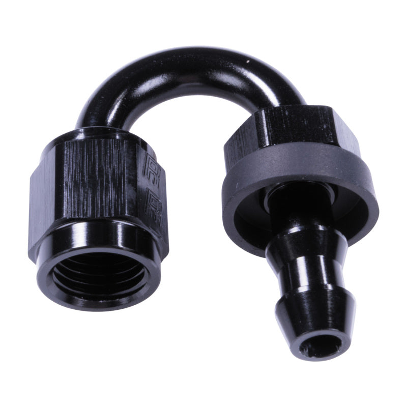 Russell 4AN Twist-Lok 180 Degree Hose End - Black Fittings Russell