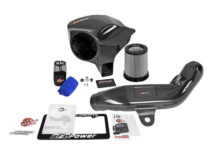 aFe Black Series Carbon Fiber CAIS w/PDS Filter 16-18 BMW M2 (F87) L6-3.0L Air Filters - Universal Fit aFe