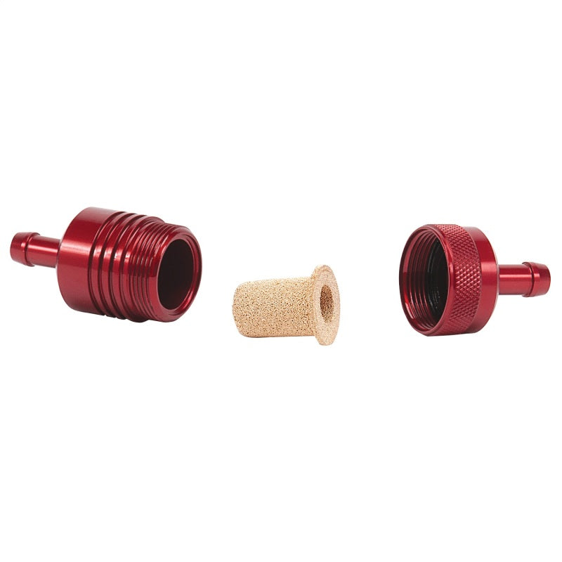 Russell Performance Red Street Fuel Filter (3in Length 1-1/8in diameter 5/16in inlet/outlet) Fuel Filters Russell