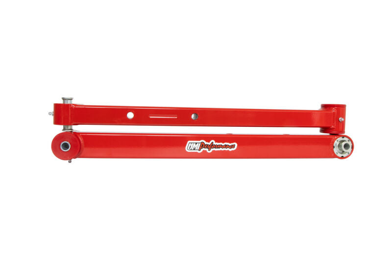 UMI 78-96 GM B-Body Boxed Extended Length Lower Control Arms w/Poly Bushings - Red Control Arms UMI Performance