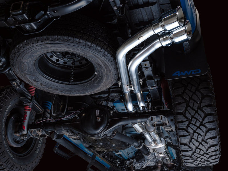 AWE Tuning 16-22 Toyota Tacoma 0FG Cat-Back Exhaust w/ BashGuard - Dual Chrome Silver Tips Catback AWE Tuning